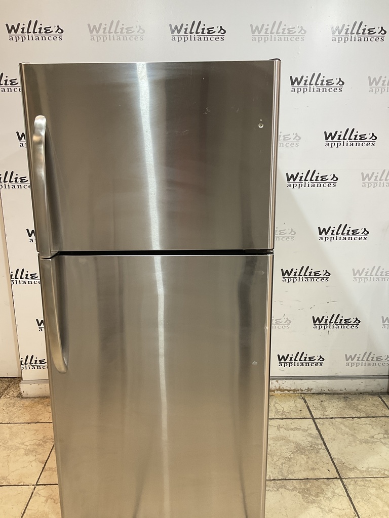 Ge Used Refrigerator Top and Bottom 30x66 1/2” (Stainless Steel) 