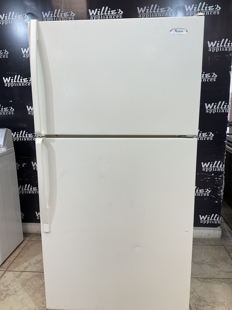 Whirlpool Used Refrigerator Top and Bottom 33x66 (Bisque) 