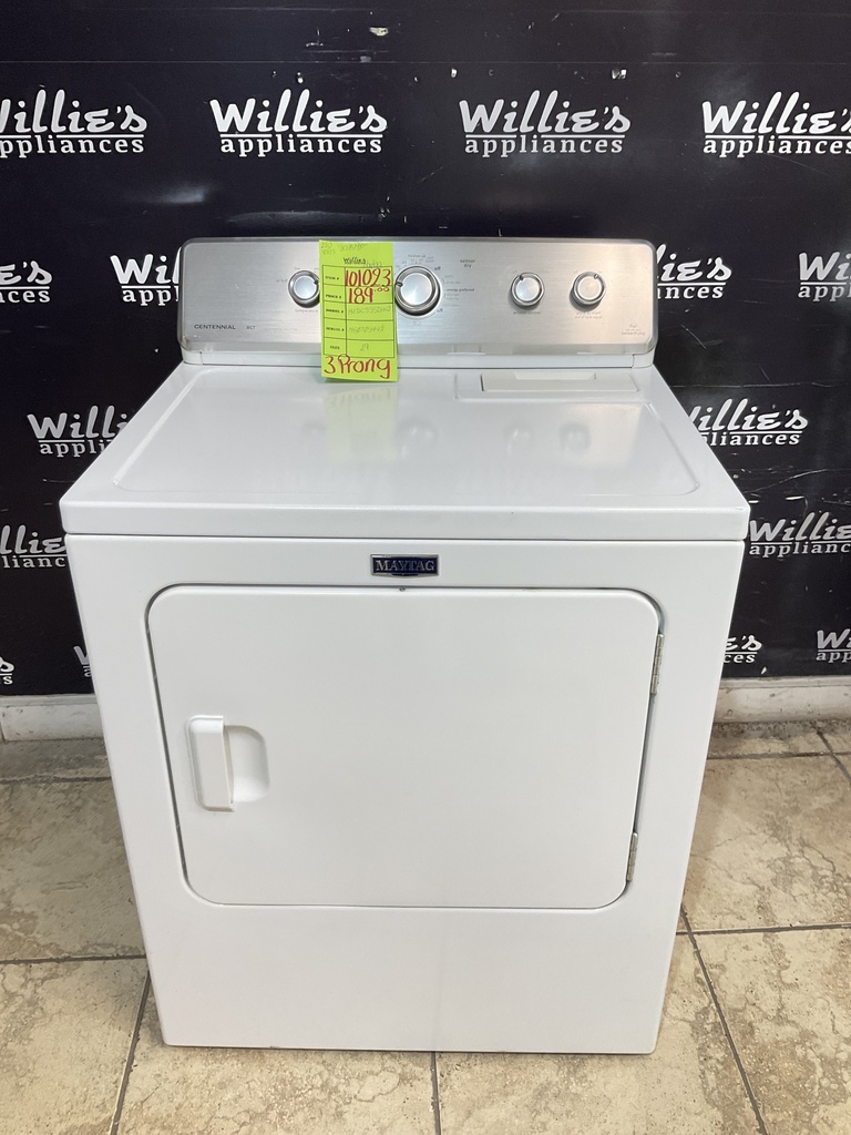 Maytag Used Electric Dryer 220volts (30 AMP) 29inches {3 prong} (White) 