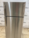 Ge Used Refrigerator Top and Bottom 28x64 (Stainless Steel) 