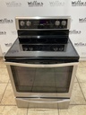 Whirlpool Used Electric Stove 220volts (40/50 AMP) 30inches {3 prong} (Stainless steel) 