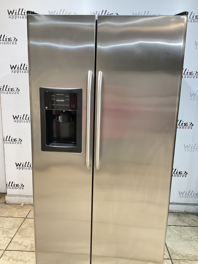 Ge Used Refrigerator Side by Side 36x69 1/2” (Stainless Steel) 