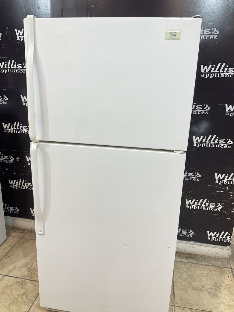 Roper Used Refrigerator Top and Bottom 30x66 (White) 