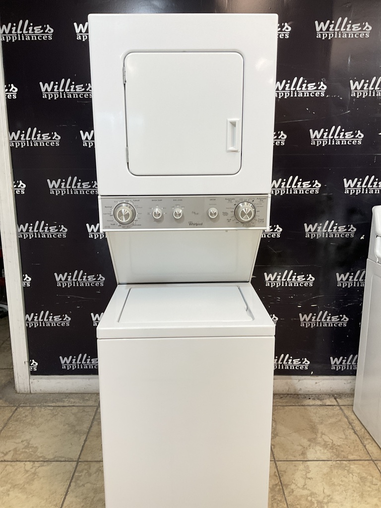 Whirlpool Used Electric Dryer 220volts (30 AMP) 24x71 {3 prong}  (White) 