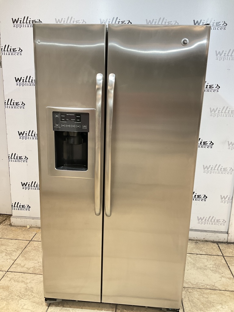 Ge Used Refrigerator Side by Side Counter Depth 36x69 1/2 (Stainless Steel) 