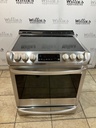 Lg Used Electric Stove 220volts (40/50 AMP) 30inches {4 prong} (Stainless Steel) 