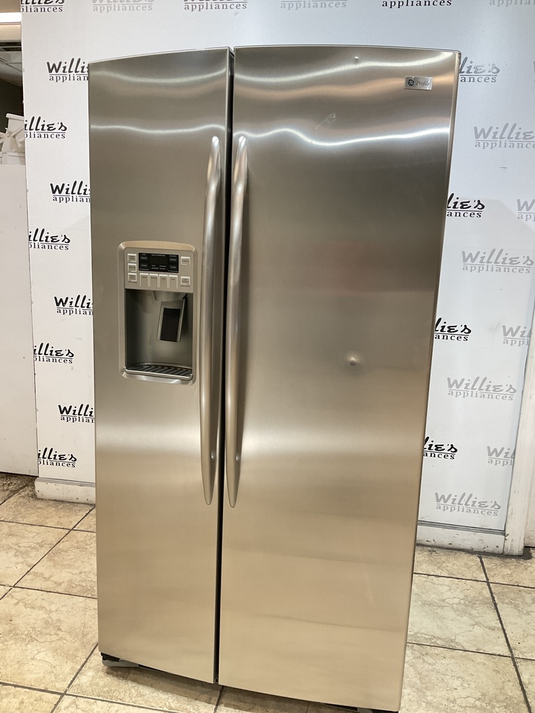 Ge Used Refrigerator Side by Side 36x70 (Stainless Steel) 