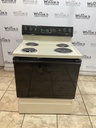 Ge Used Electric Stove 20volts (40/50 AMP) 30inches {no cord} (Bisque/Black) 