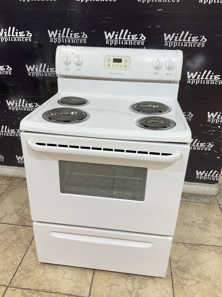 Frigidaire Used Electric Stove 220volts (40/50 AMP) 30inches {no cord} (White) 