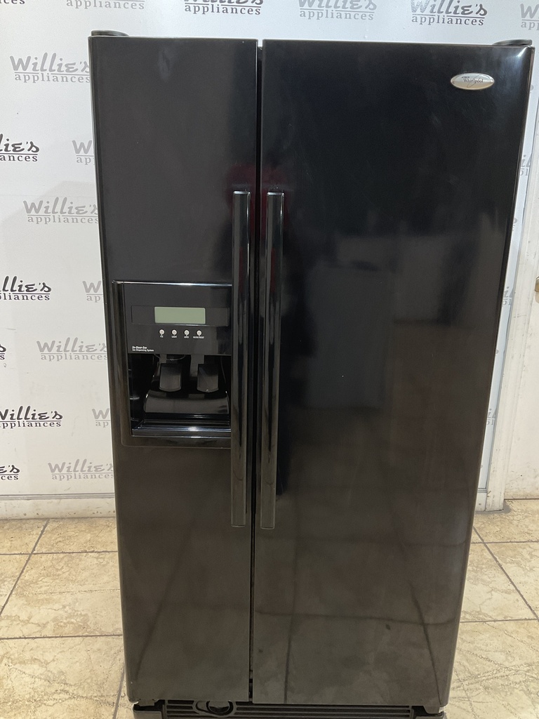 Whirlpool Used Refrigerator Side by Side 33x66 (Black) 