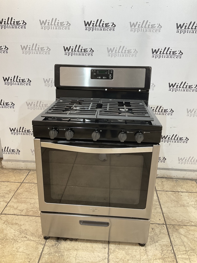 Whirlpool Used Natural Gas Stove 30inches (Stainless Steel) 