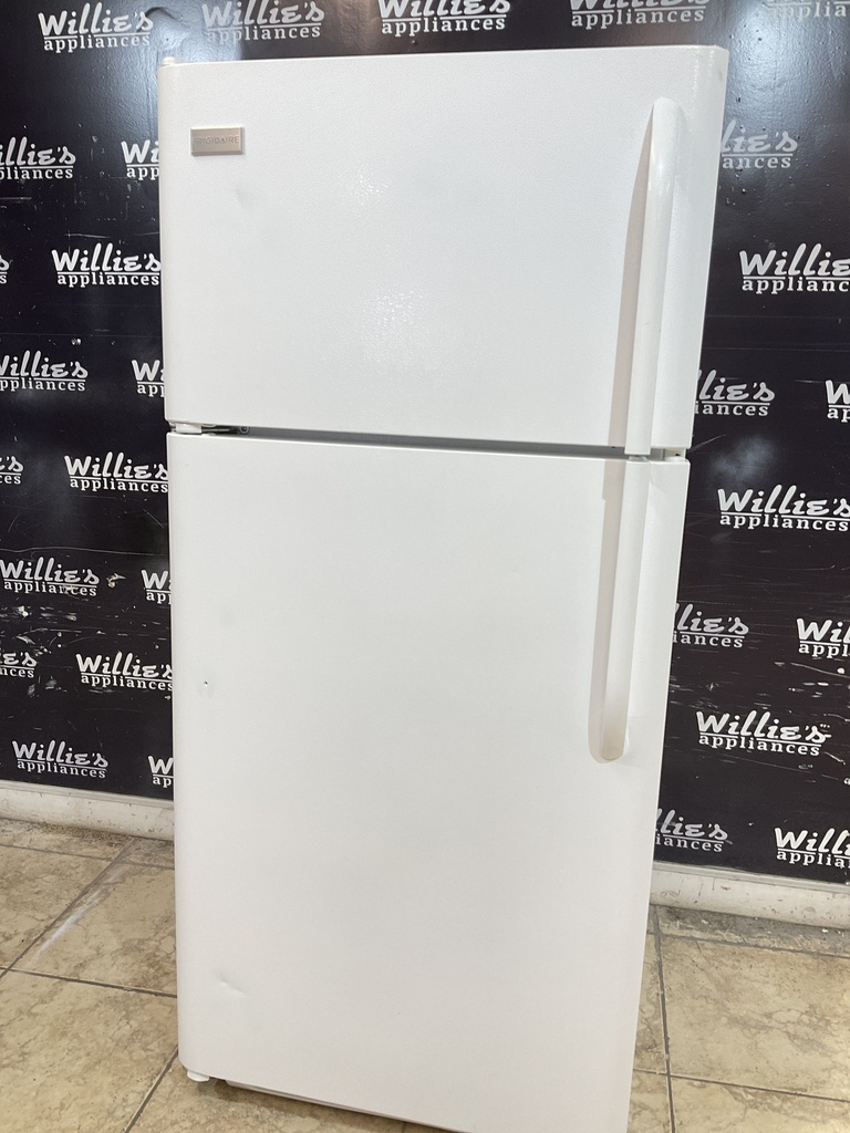 Frigidaire Used Refrigerator Top and Bottom 30x65 1/2” (White) 