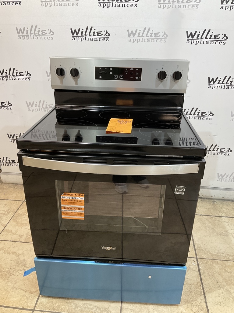 Whirlpool New Open Box Electric Stove 220volts (40/50 AMP) 30inches {no cord} (Stainless steel) 