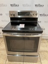 Ge Used Electric Stove 220volts (40/50 AMP) 30inches {no cord} (Stainless steel) 