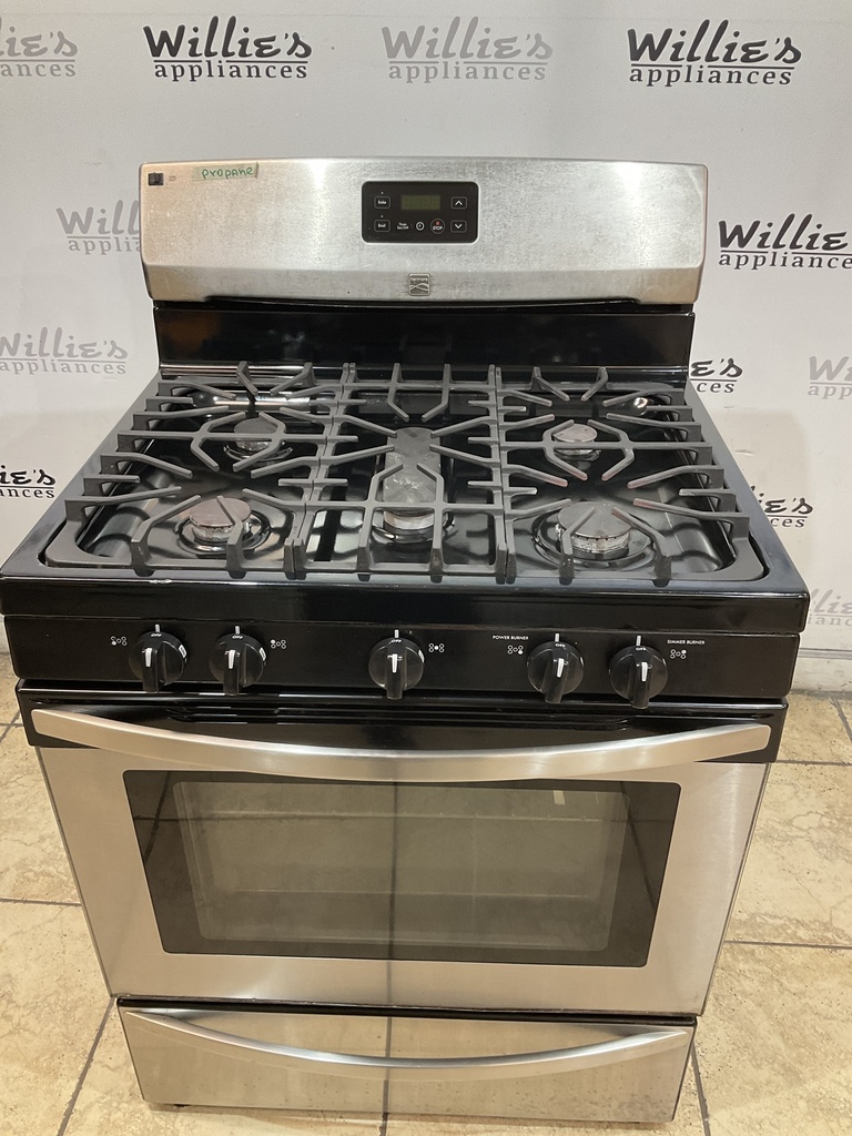 Kenmore Used Gas Propane Stove 30inches (Stainless Steel) 