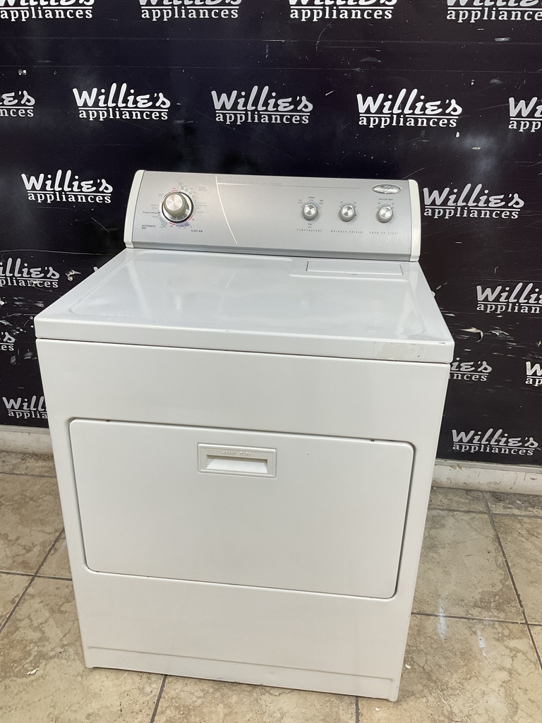 Whirlpool Used Electric Dryer 220volts (30 AMP) 29inches {3 prong} (White) 