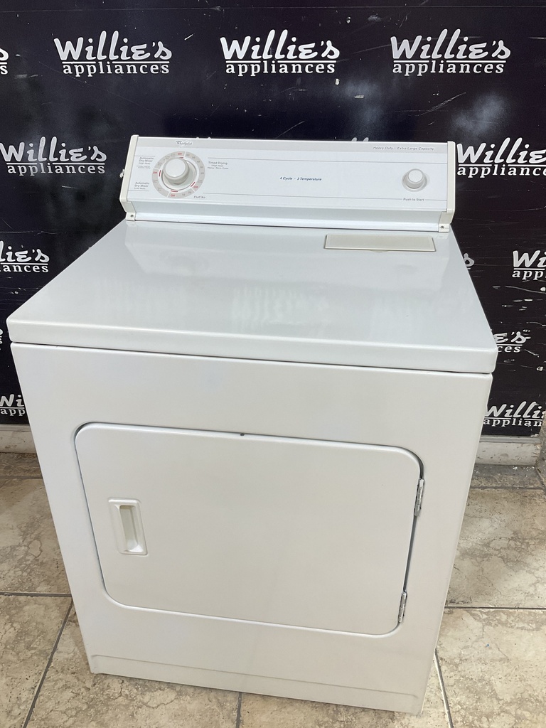 Whirlpool Used Electric Dryer 220volts (30 AMP) 29inches {3 prong} (White) 