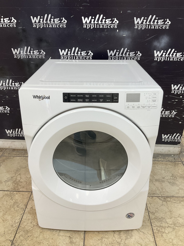 Whirlpool Used Electric Dryer 220volts (30 AMP) 27inches {4 prong} (White) 