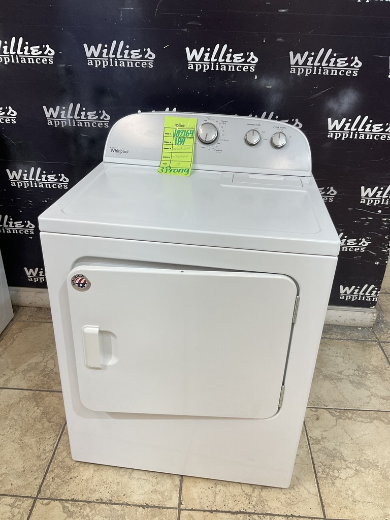 Whirlpool Used Electric Dryer 220volts (30 AMP) 29inches {3 prong} (white) 