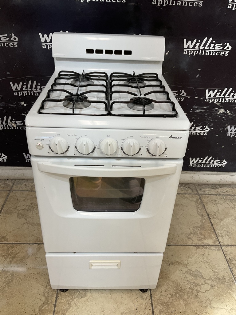 Amana Used Natural Gas Stove 20inches (White) 