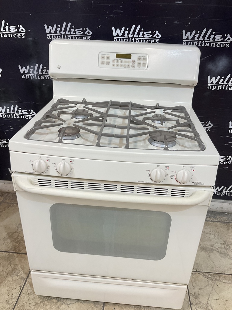Ge Used Natural Gas Stove 30inches (Bisque)