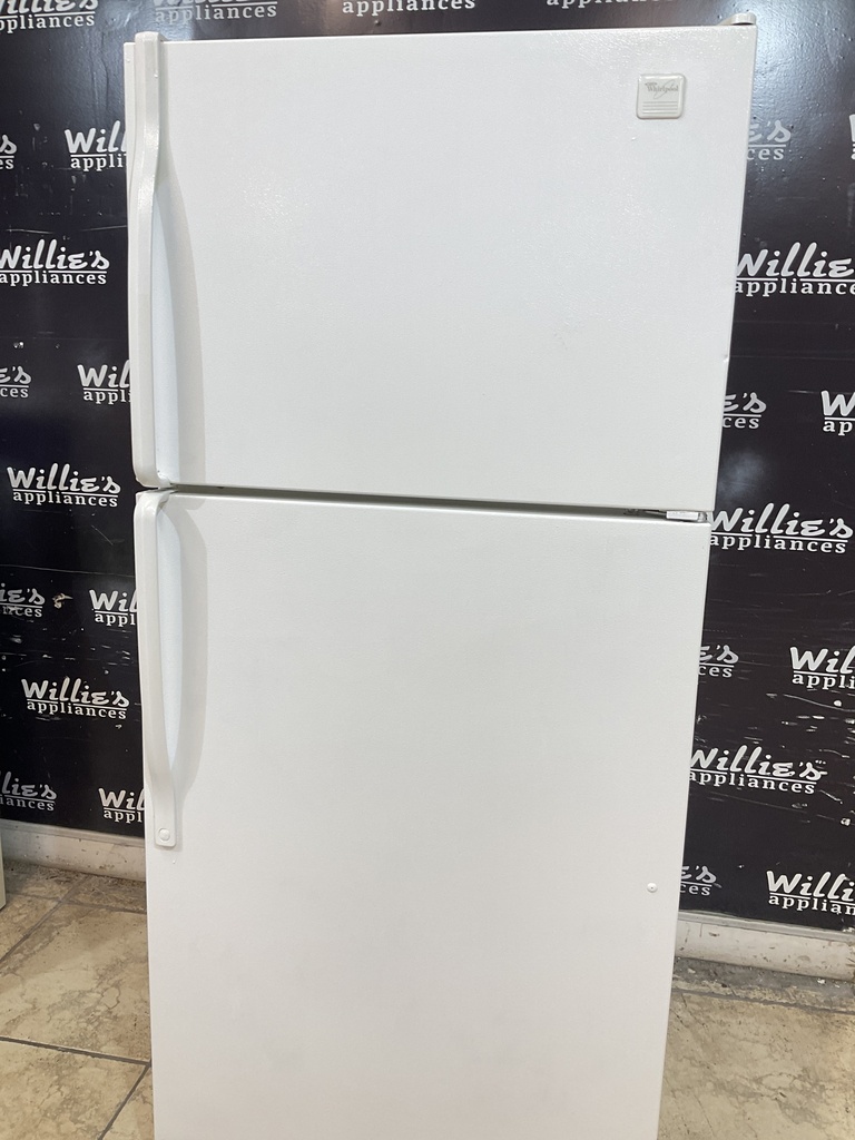 Whirlpool Used Refrigerator Top and Bottom 30x66 (White) 