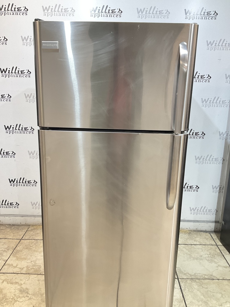 Frigidaire Used Refrigerator Top and Bottom 30x65 1/2” (Stainless Steel) 