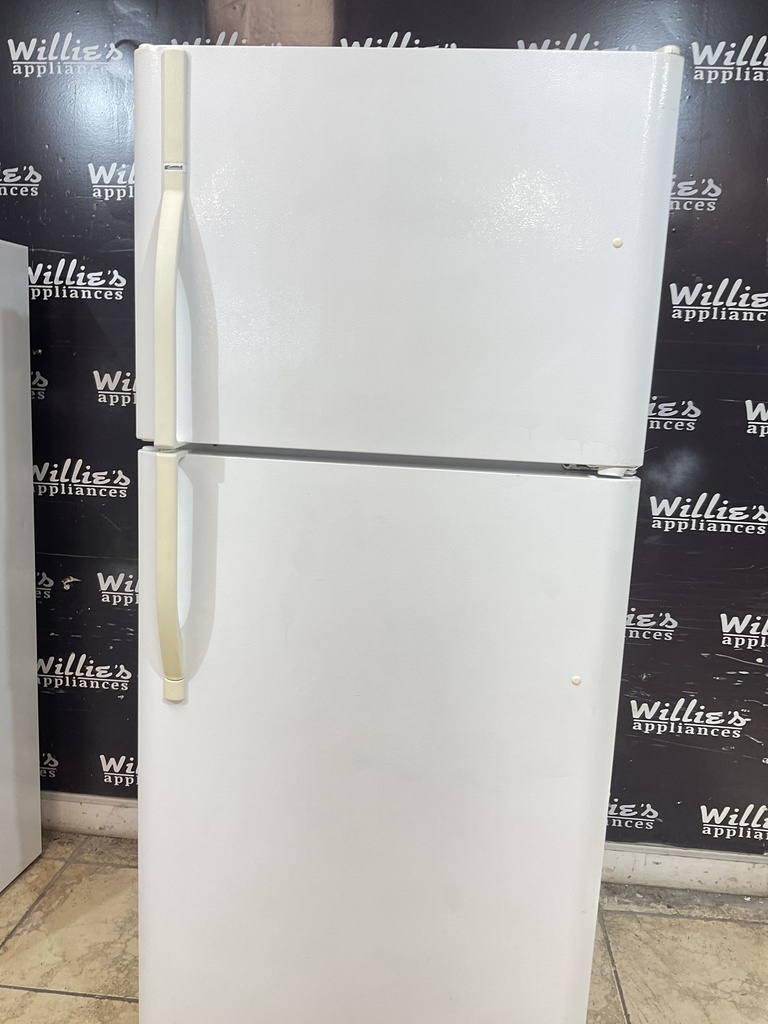 Frigidaire Used Refrigerator Top and Bottom 30x68 1/2” (White) 