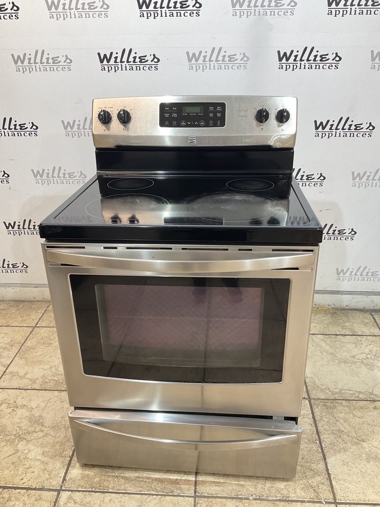 Kenmore Used Electric Stove 220 volts (40/50 AMP) 30inches {no cord} (Stainless steel) 