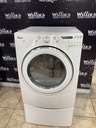 Whirlpool Used Electric Dryer 220volts (30 AMP) 27inches {no cord} (White) 