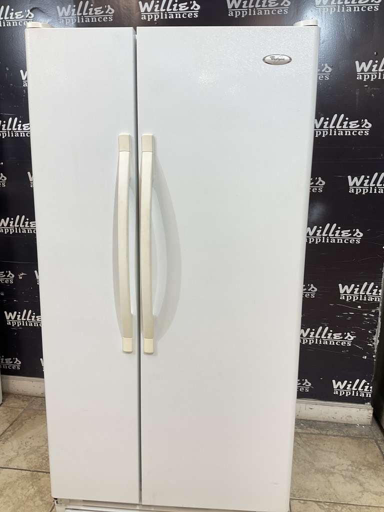 Whirlpool Used Refrigerator Side by Side 33 x 66 1/2” (White) 