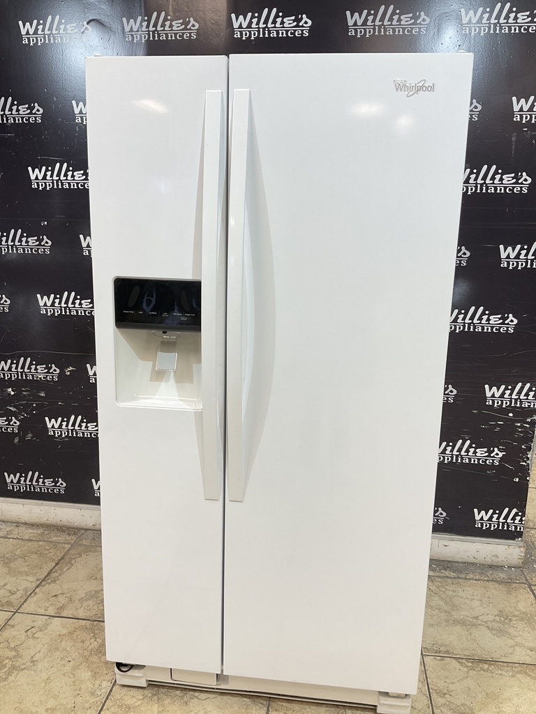 Whirlpool Used Refrigerator Side by Side 33x65 1/2” (White)