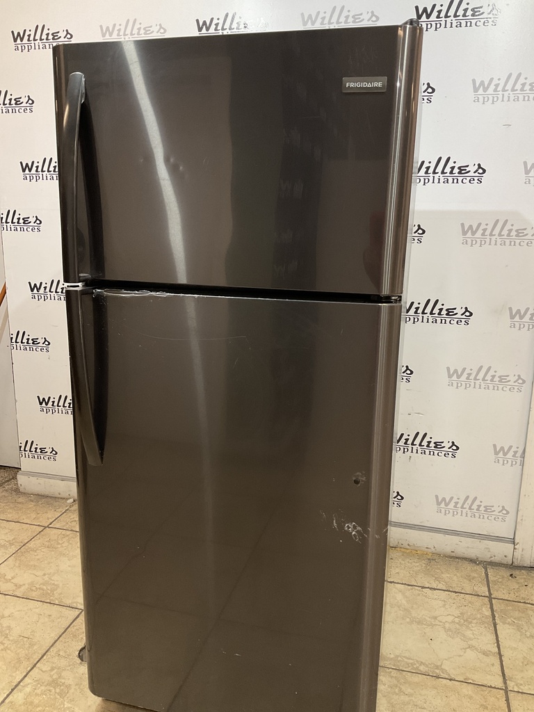 Frigidaire Used Refrigerator Top and Bottom 30x66 (Black Stainless) 
