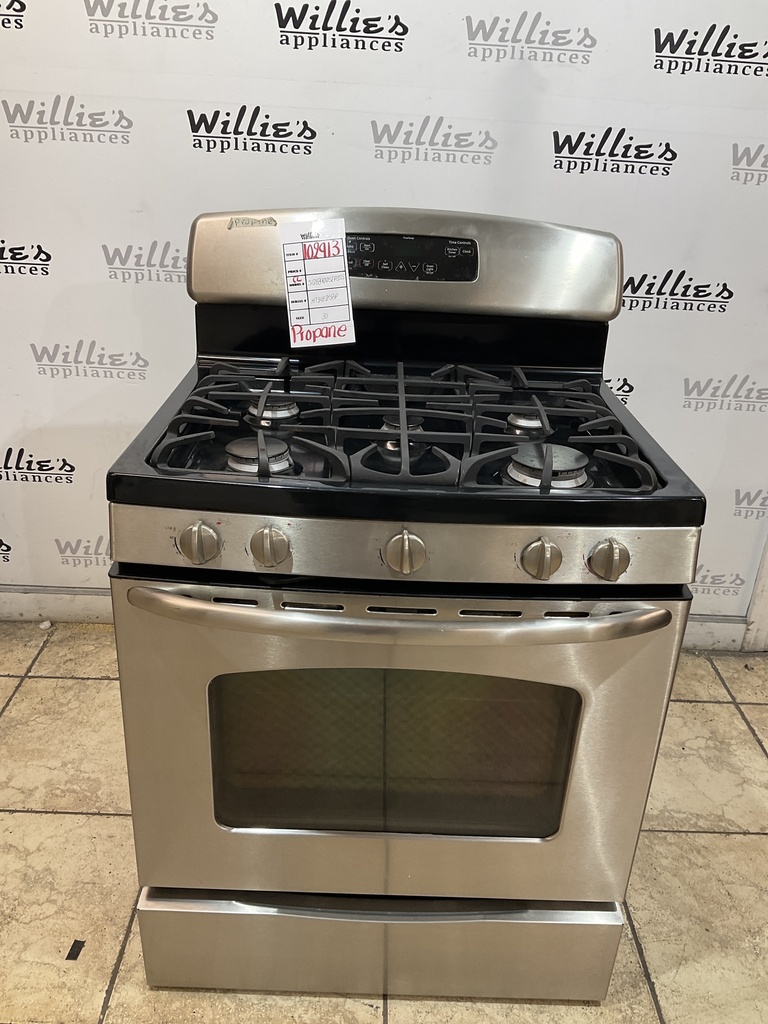 Ge Used Gas Propane Stove 30inches (Stainless Steel) 