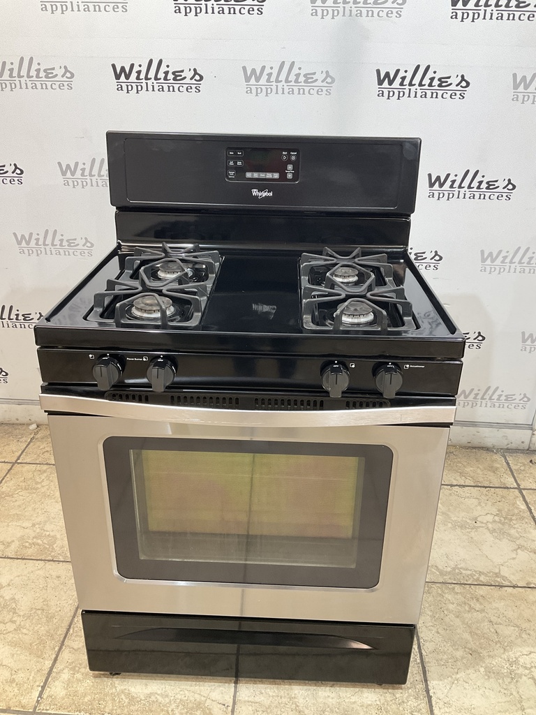 Whirlpool Used Natural Gas Stove 30inches (Stainless Steel) 