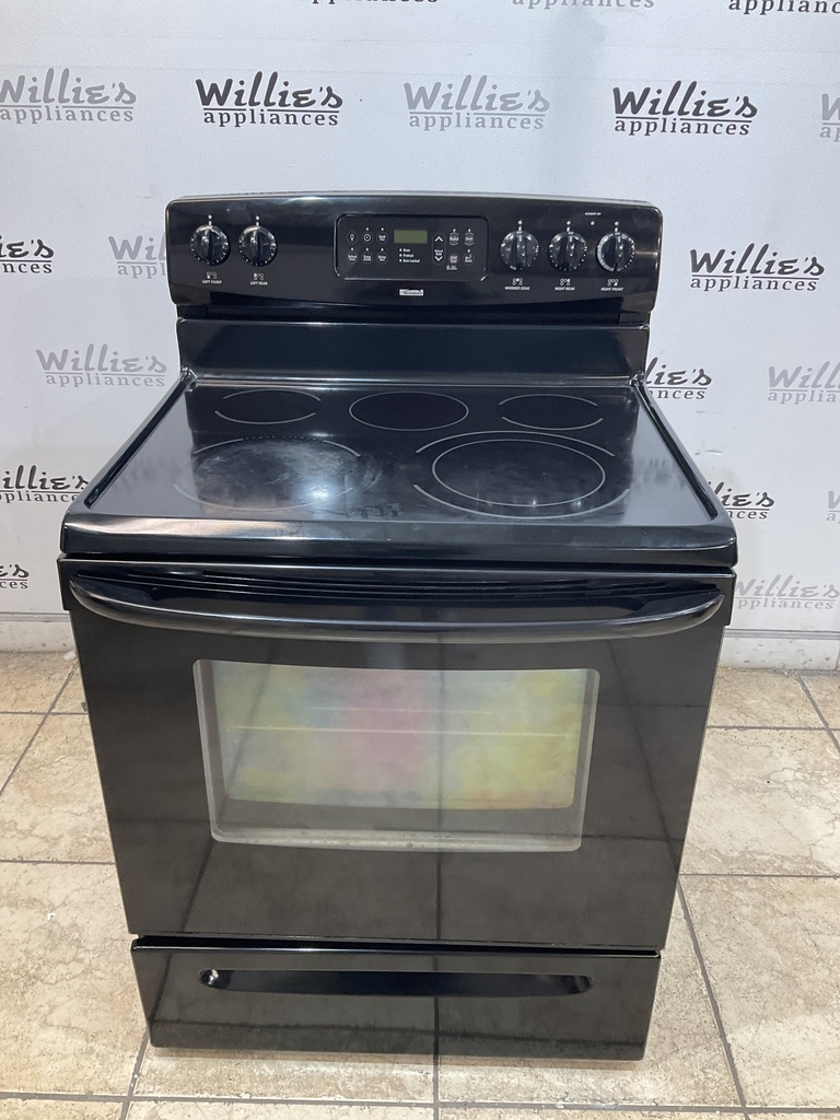 Kenmore Used Electric Stove 220volts (40/50 AMP) 30inches {no cord} (Black) 