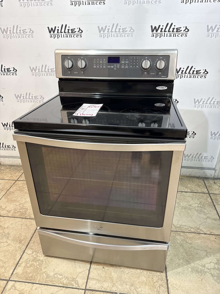 Whirlpool Used Electric Stove 220volts (40/50 AMP) 30inches {4 prong} (White) 