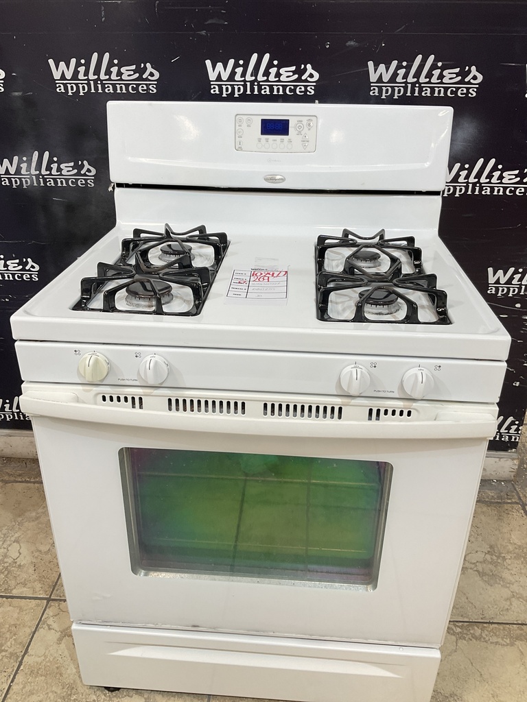 Whirlpool Used Natural Gas Stove 30inches (White) 