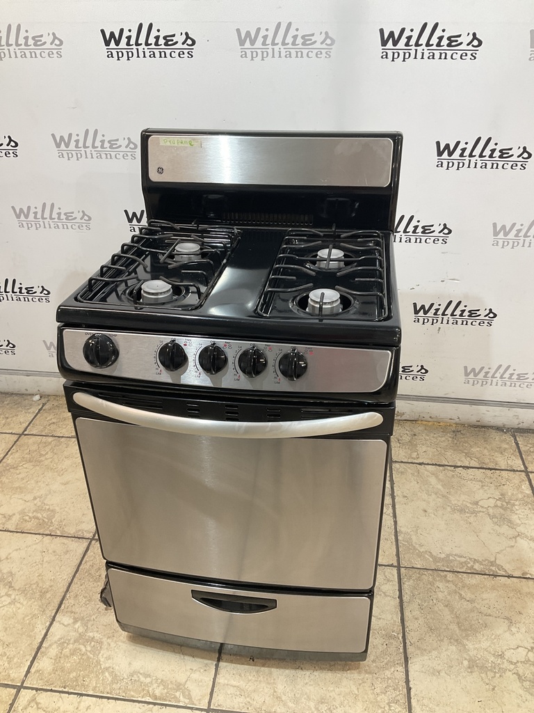 Ge Used Gas Propane Stove 24inches (Stainless Steel) 