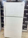 Whirlpool Used Refrigerator Top and Bottom 33x66 1/2” (White) 