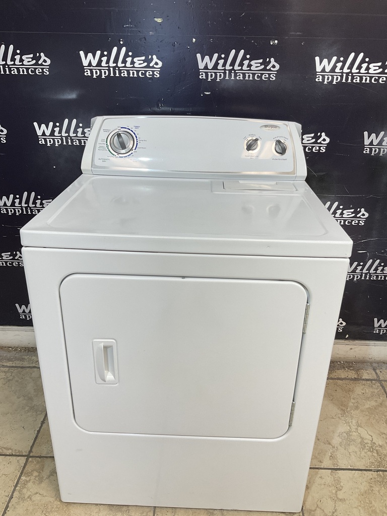 Whirlpool Used Electric Dryer 220volts (30 AMP) 29inches {no cord} (White) 