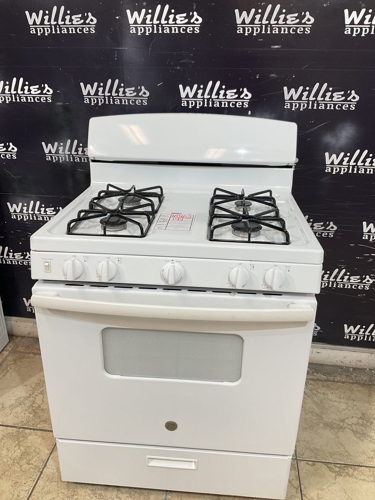 Ge Used Natural Gas Stove 30inches (White) 