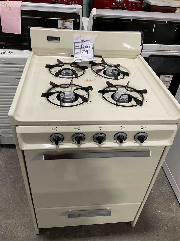 Magic Chef Used Natural Gas Stove 24inches (Bisque) 