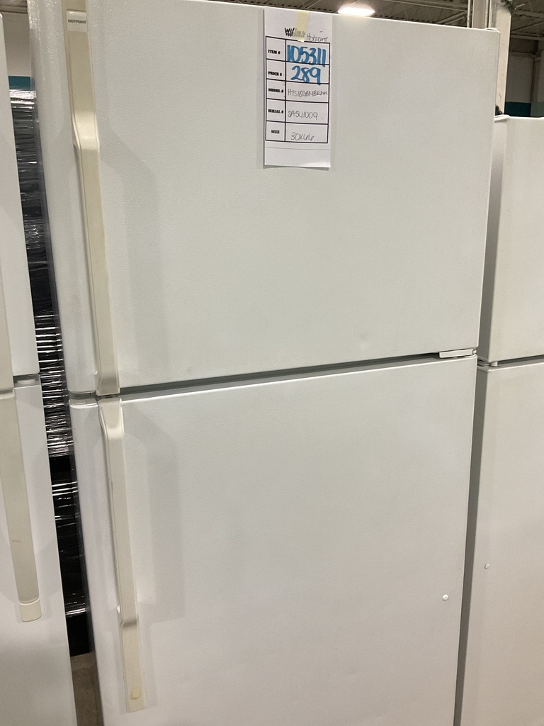 Hotpoint Used Refrigerator Top and Bottom 30x66 (White) 