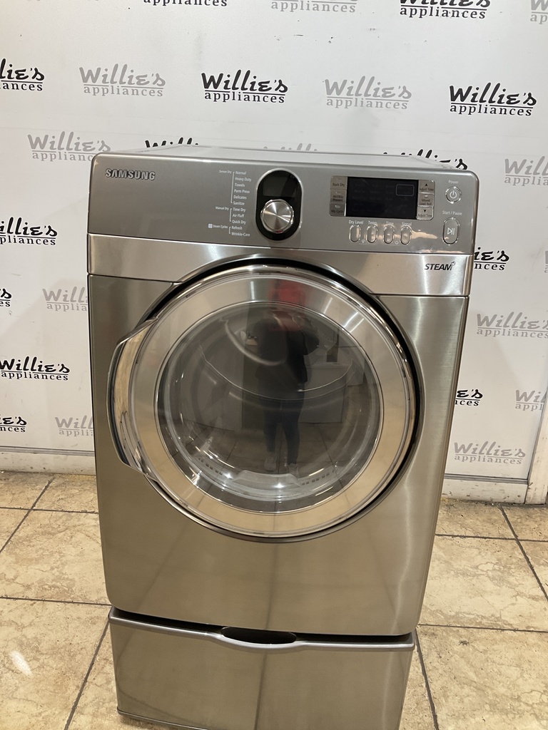 Samsung Used Electric Dryer 220volts (30 AMP) 27inches {no cord} (Grey) 