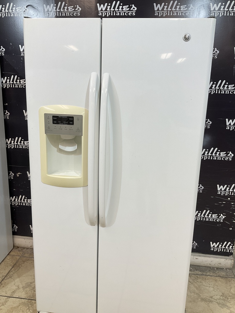 Ge Used Refrigerator Side by Side Counter Depth 36x69 1/2” 