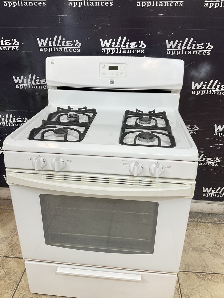 Kenmore Used Natural Gas stove 30inches (White) 