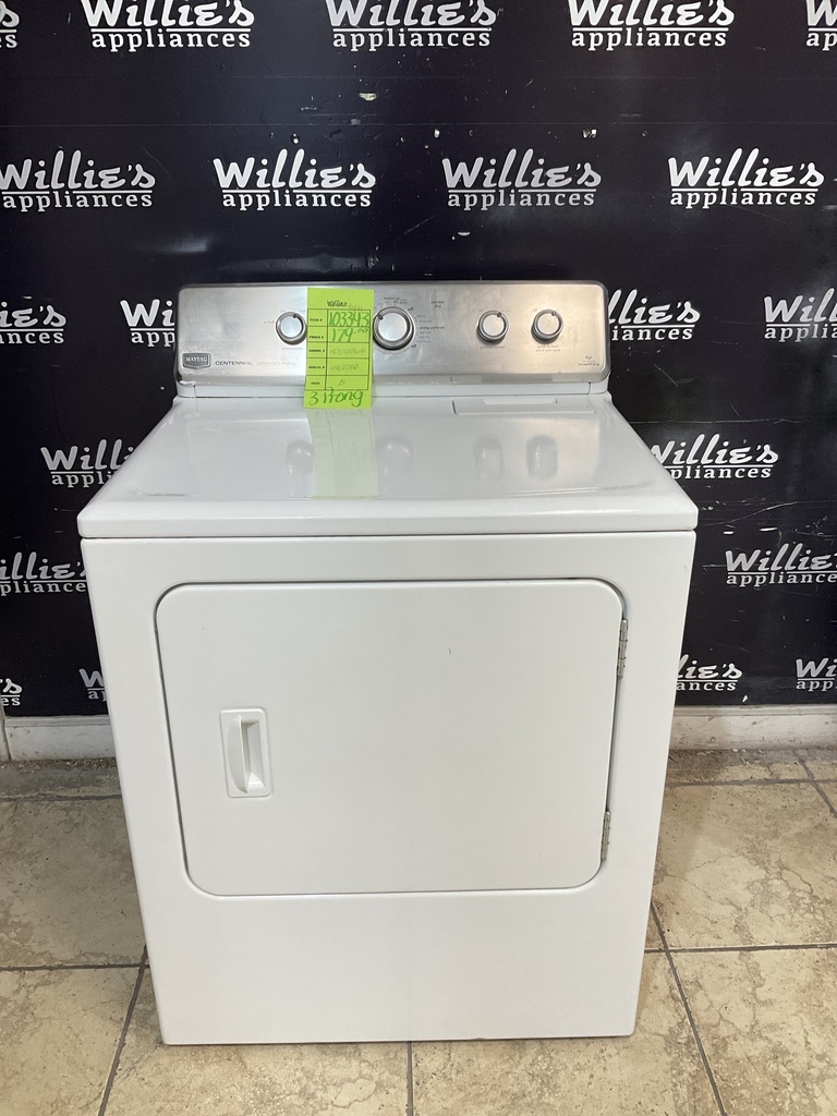 Maytag Used Electric Dryer 220volts (30 AMP) 29inches {3 prong} (White) 