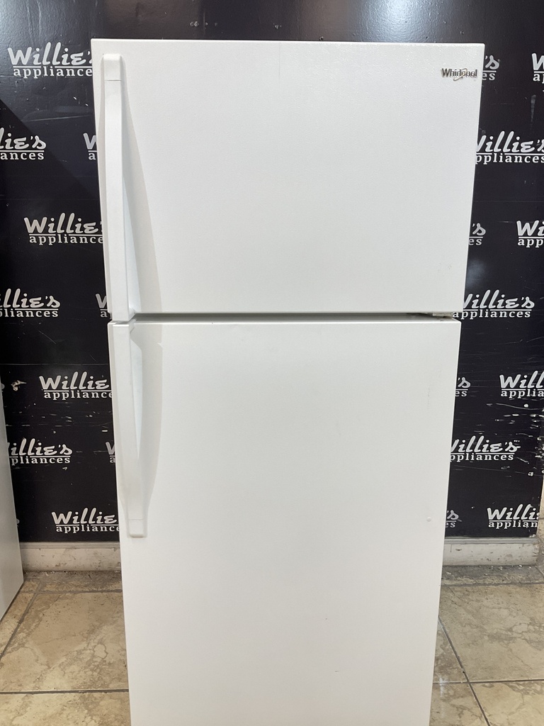 Whirlpool Used Refrigerator Top and Bottom 28x62 1/2” (White) 