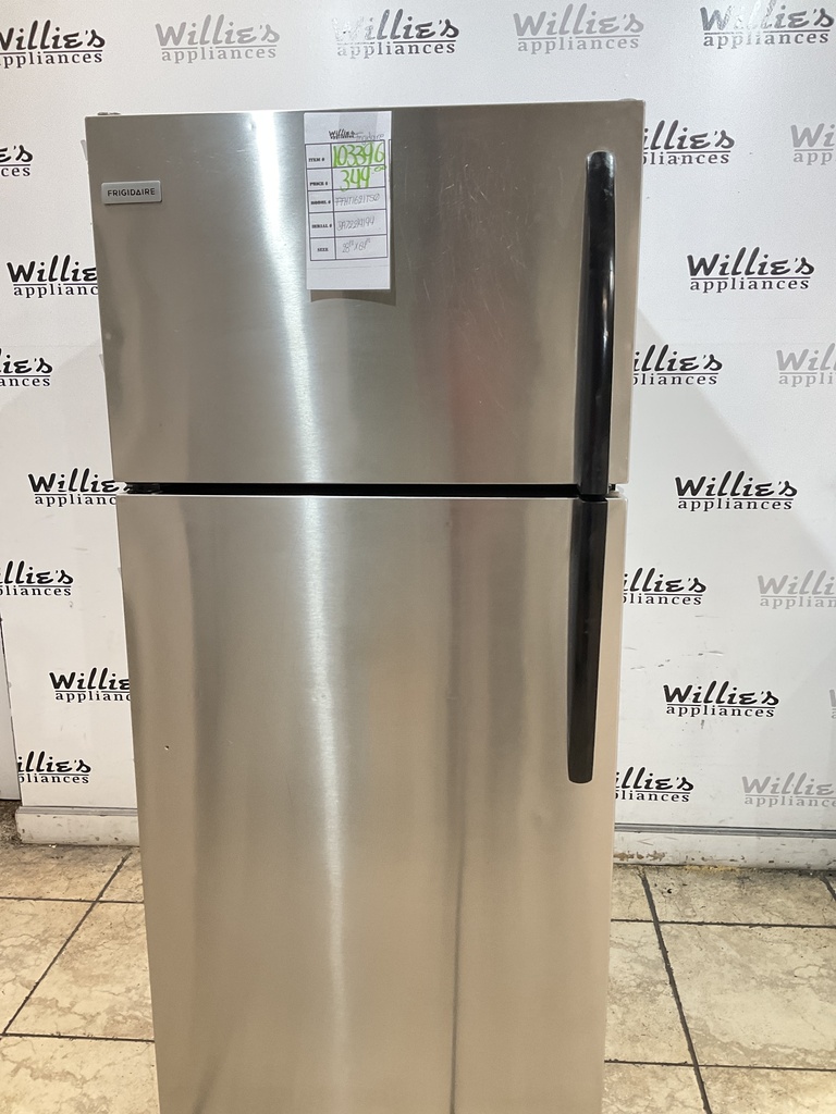 Frigidaire Used Refrigerator Top and Bottom 28 1/2” x 64 1/2” (Stainless Steel) 